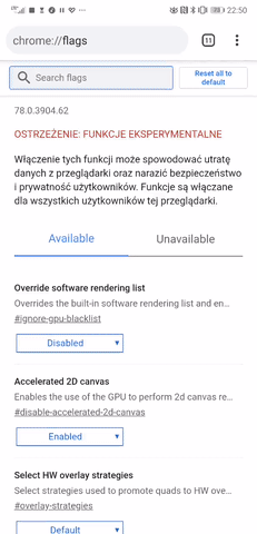 how to set chrome flags